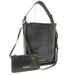 BALENCIAGA North South Shoulder Bag Leather Black